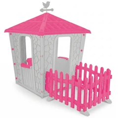 Каменна къща с ограда 06443 сив/розов